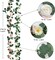 2 Pack Artificial Flower Garlands 11.2FT Eucalyptus Garlands with Flowers 8 Head Peony Flower Vine Faux Floral Garland for Wedding Arch Table Wall Backdrop Wreath Decoration. (Pink & White)